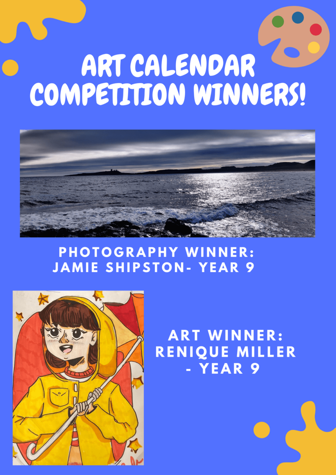 Art Calendar Competition Winners Bluecoat Wollaton Academy